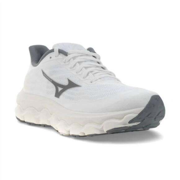 NEW MIZUNO men's wave horizon 8 shoe in white/quiet shade